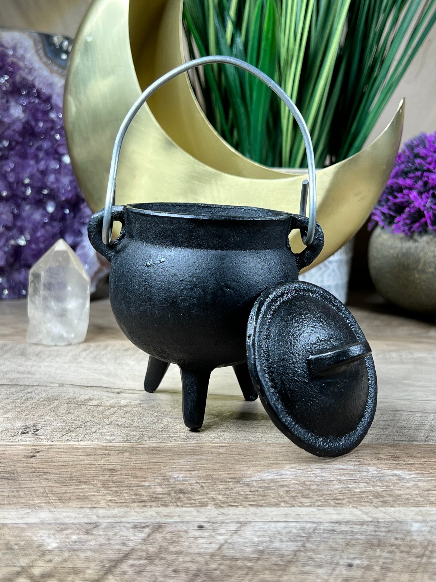 Black Cast Iron Cauldron