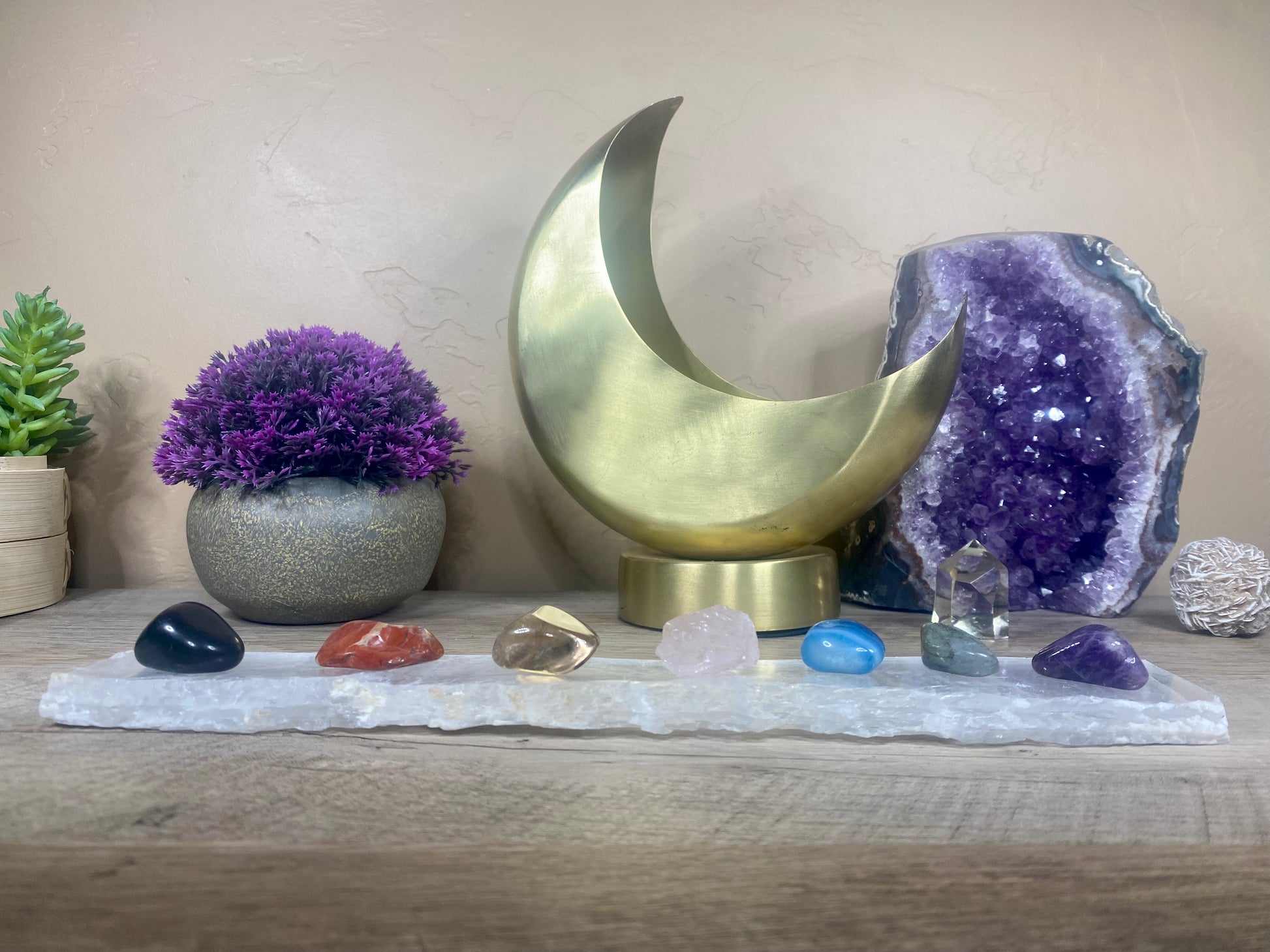 Selenite Charging Plate - Purple Door Alchemy