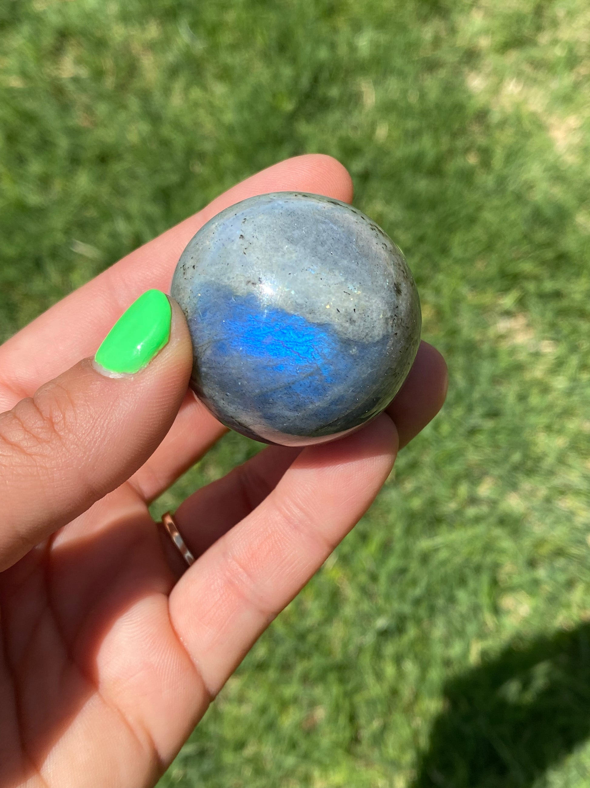 Blue Labradorite Sphere - Purple Door Alchemy