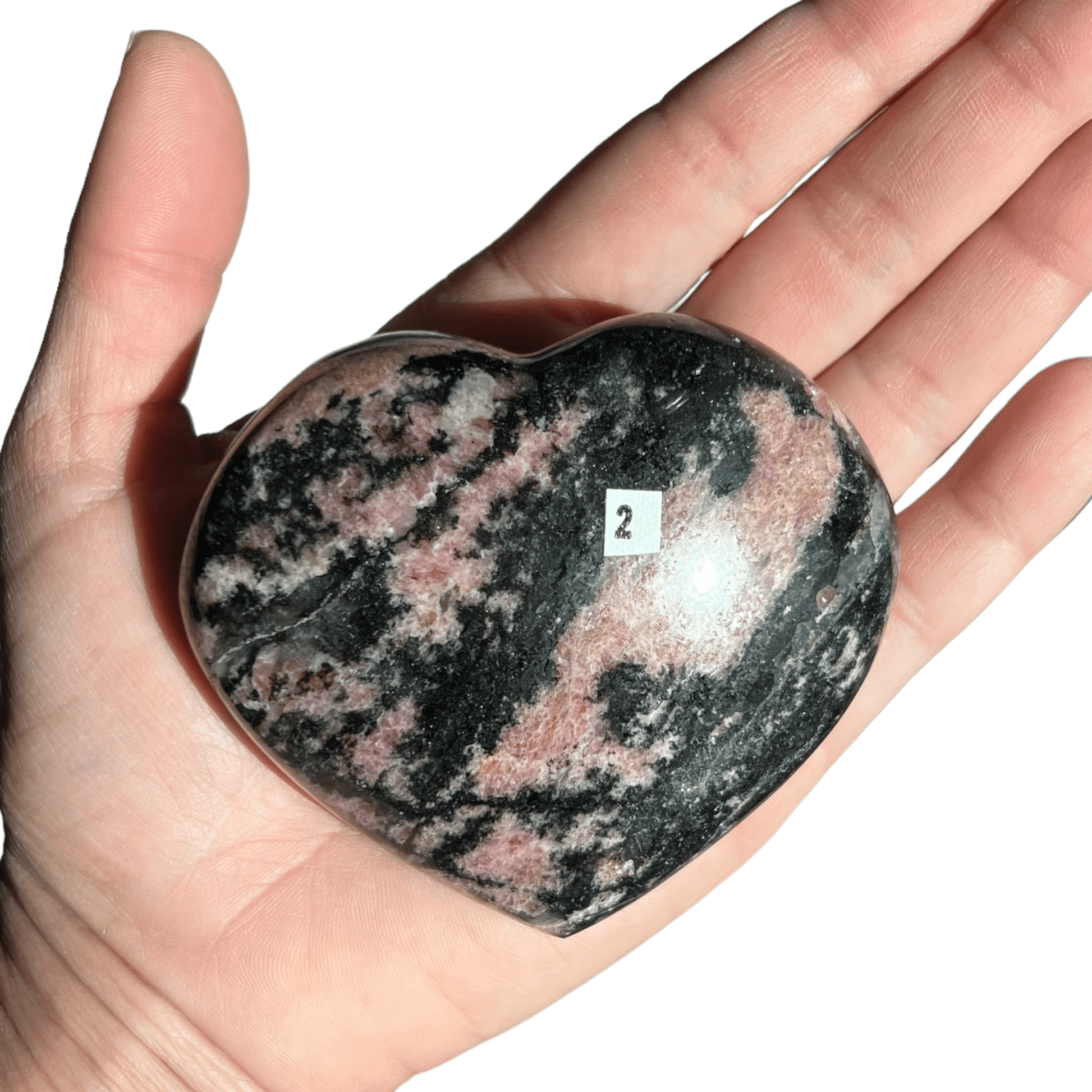 Rhodonite Heart - Purple Door Alchemy