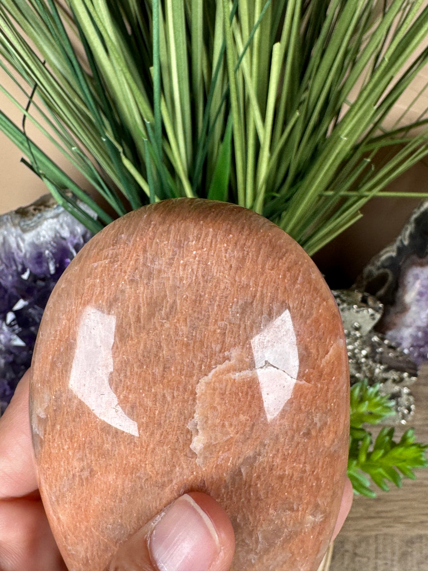 Peach Moonstone Freeform 3.8in