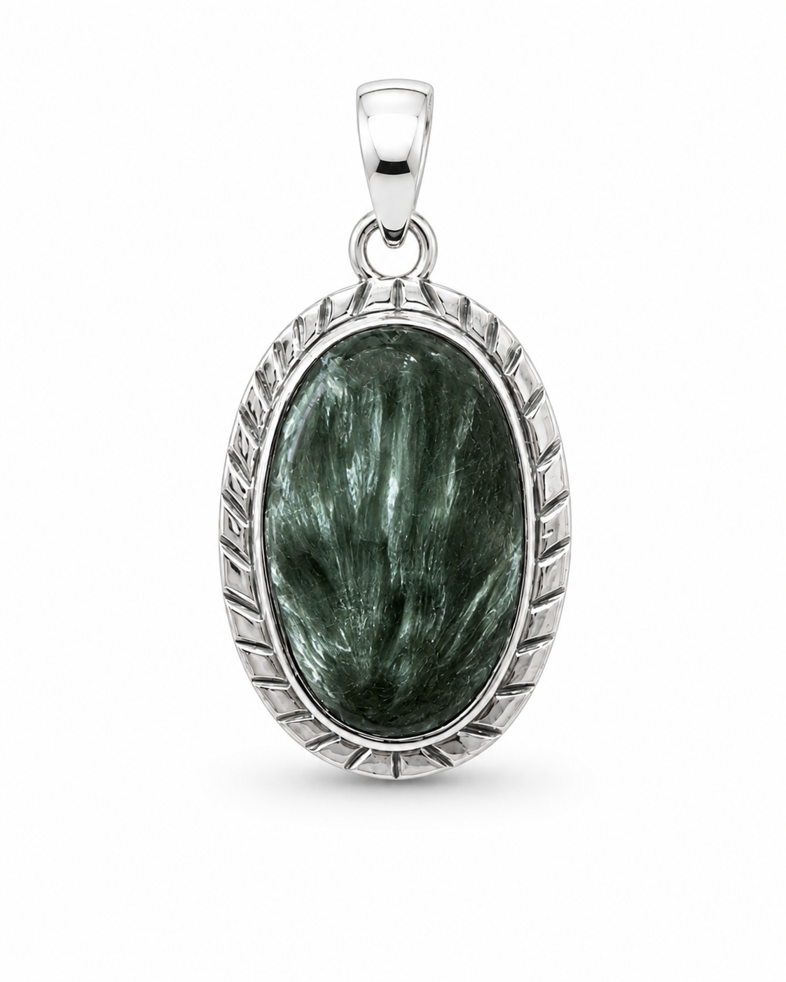 Oval Seraphinite Pendant