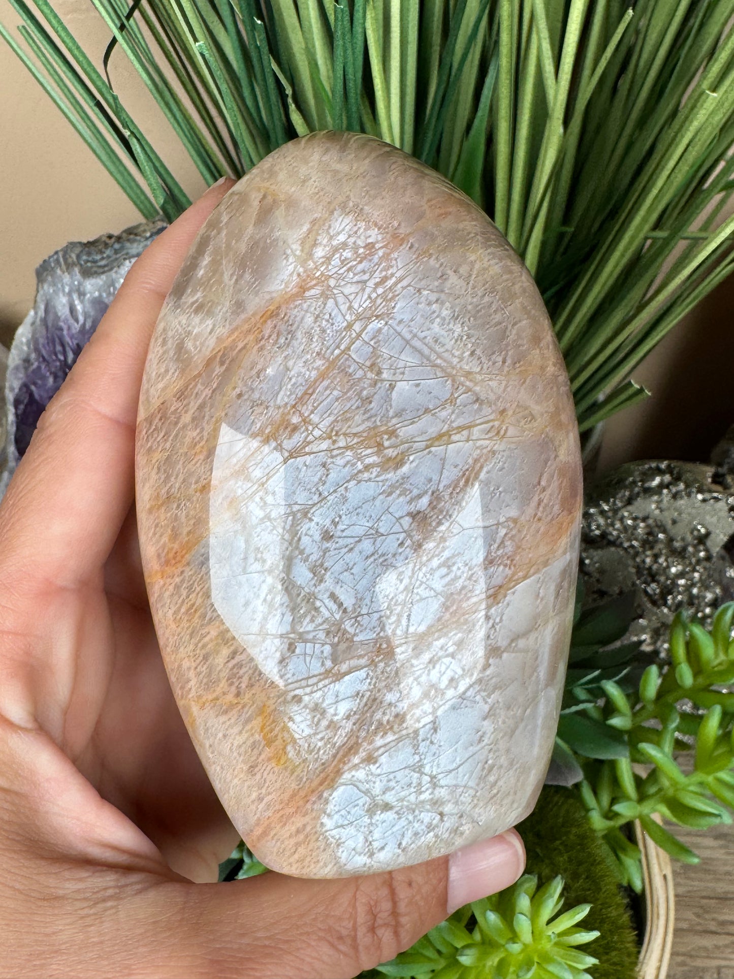 Peach Moonstone Freeform 4.17in