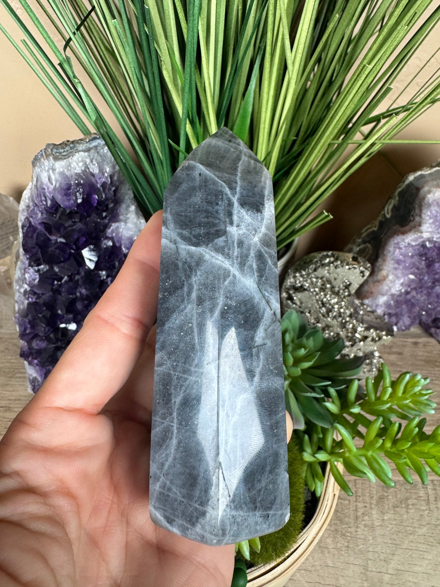 Purple Labradorite Point 4.33in