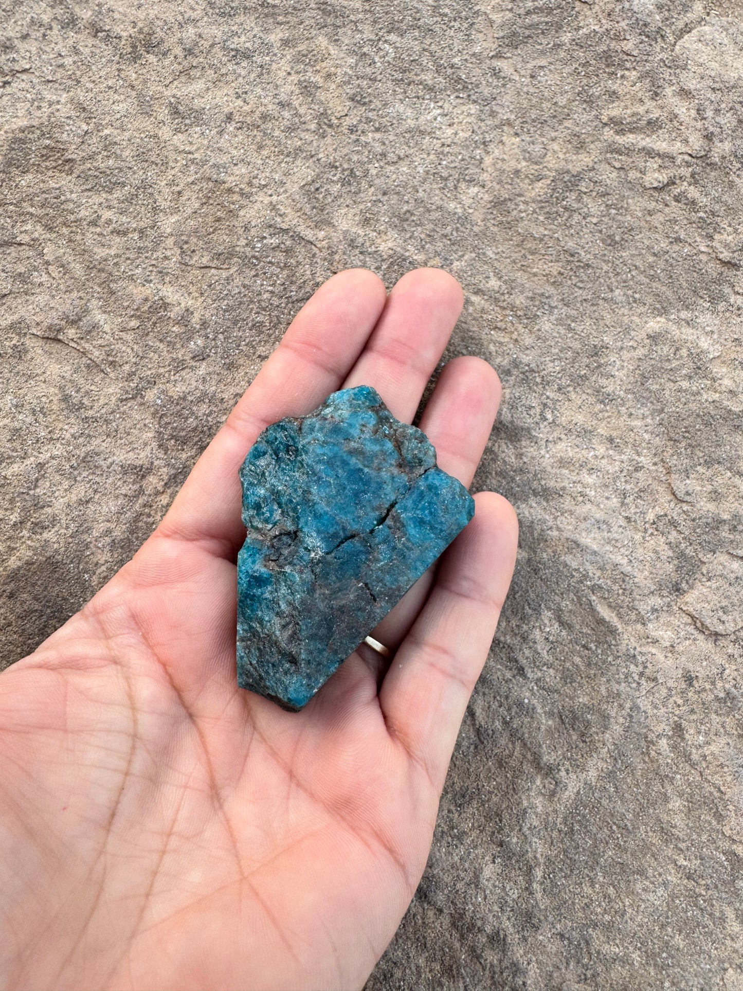 Polished Blue Apatite Slab 45g