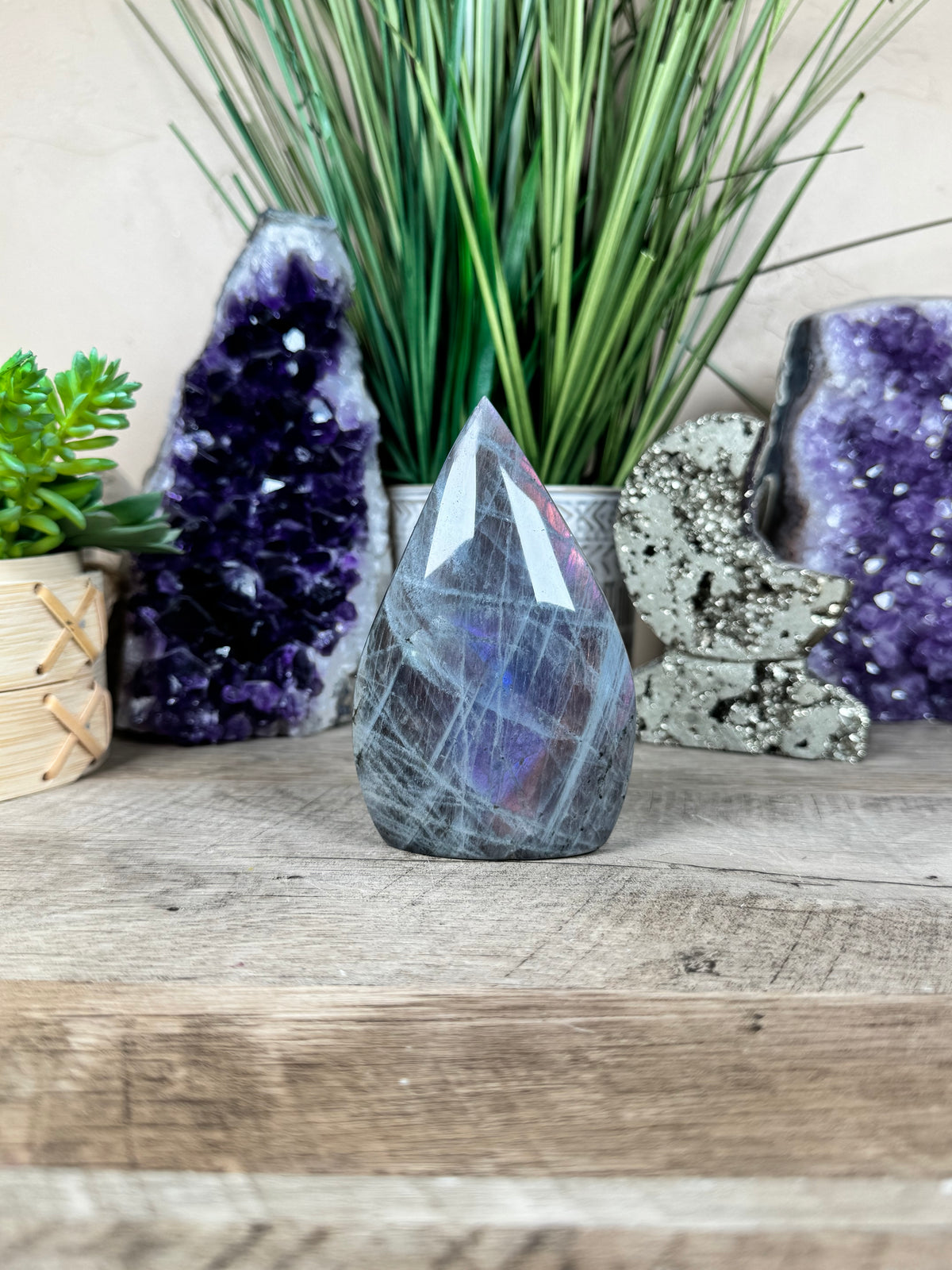 Polished Sunset Labradorite Flame 4.19in