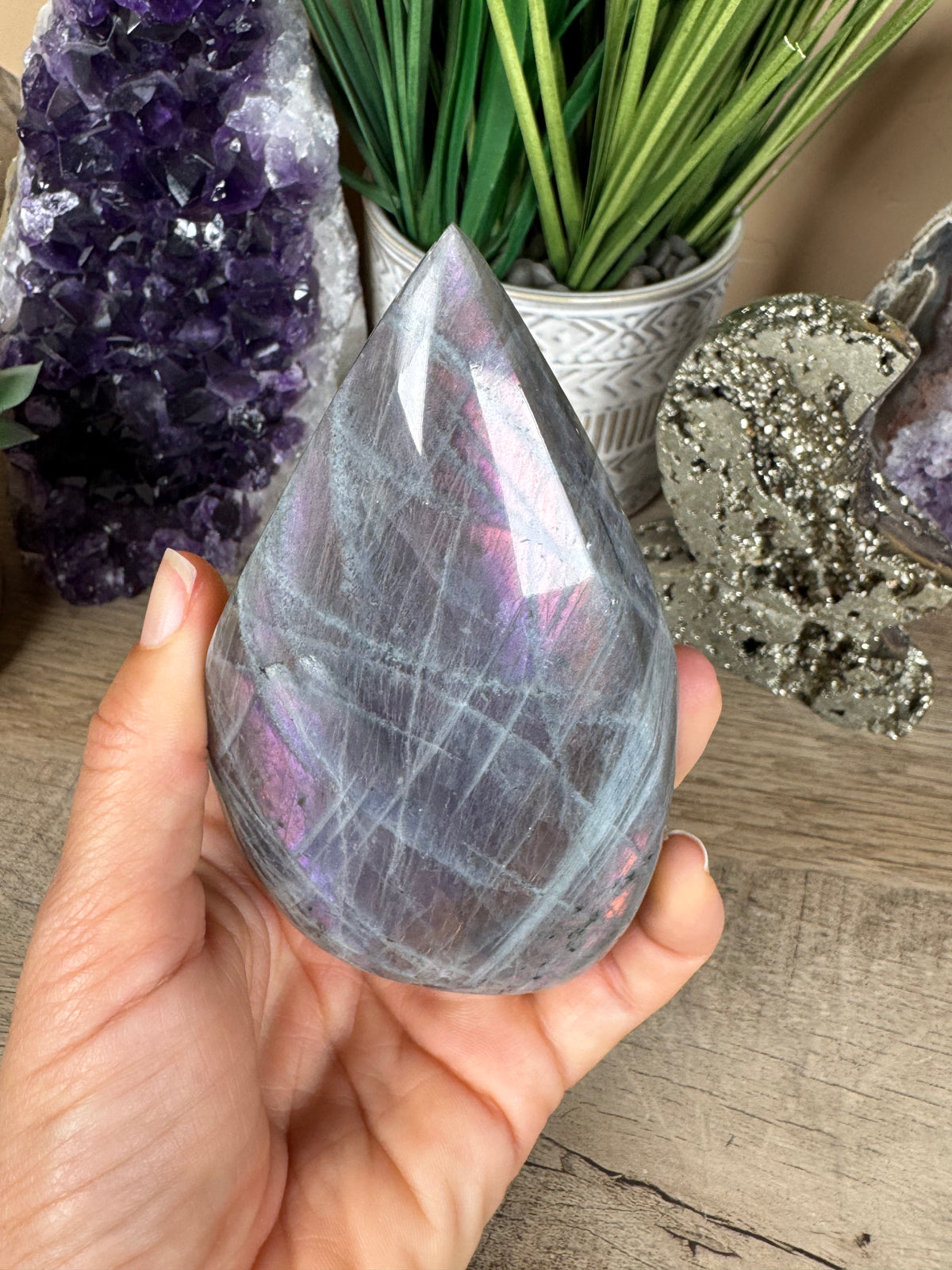 Polished Sunset Labradorite Flame 4.19in