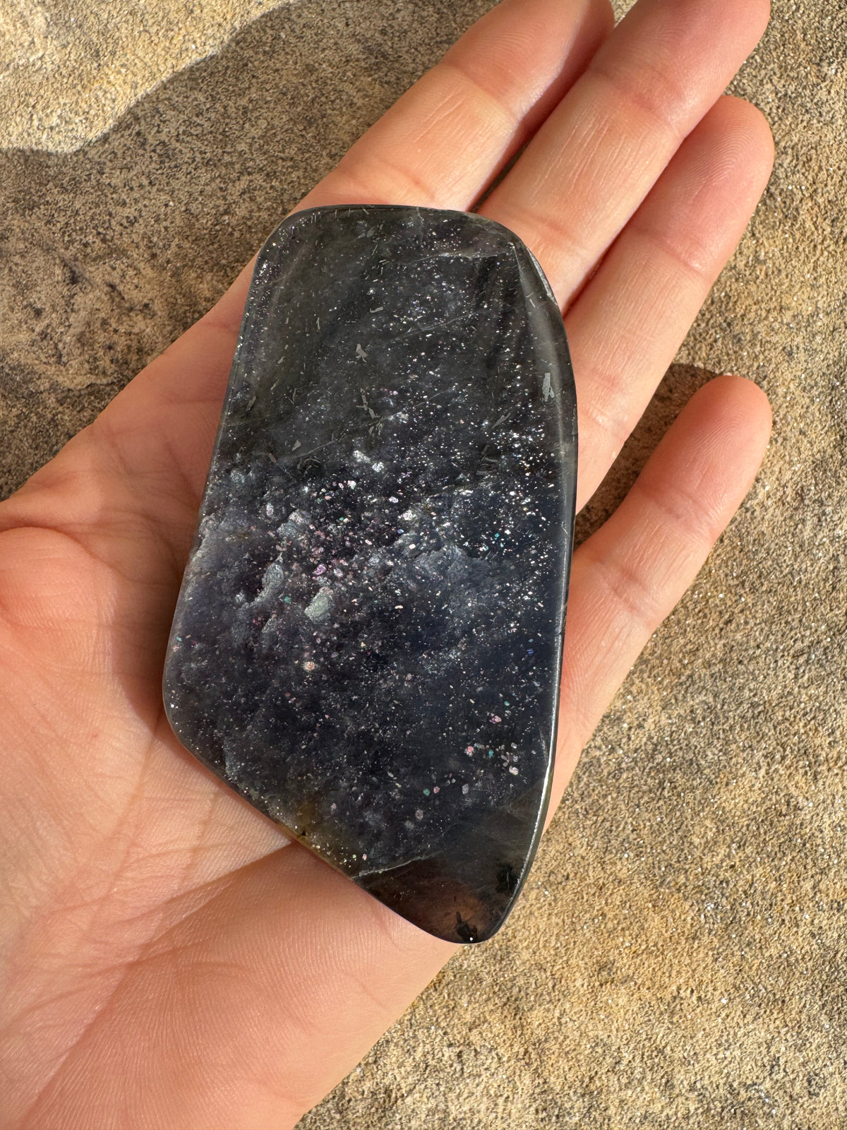 Bloodshot Iolite Sunstone Slab 89g