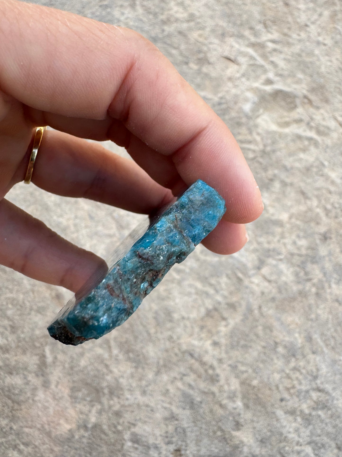 Polished Blue Apatite Slab 45g
