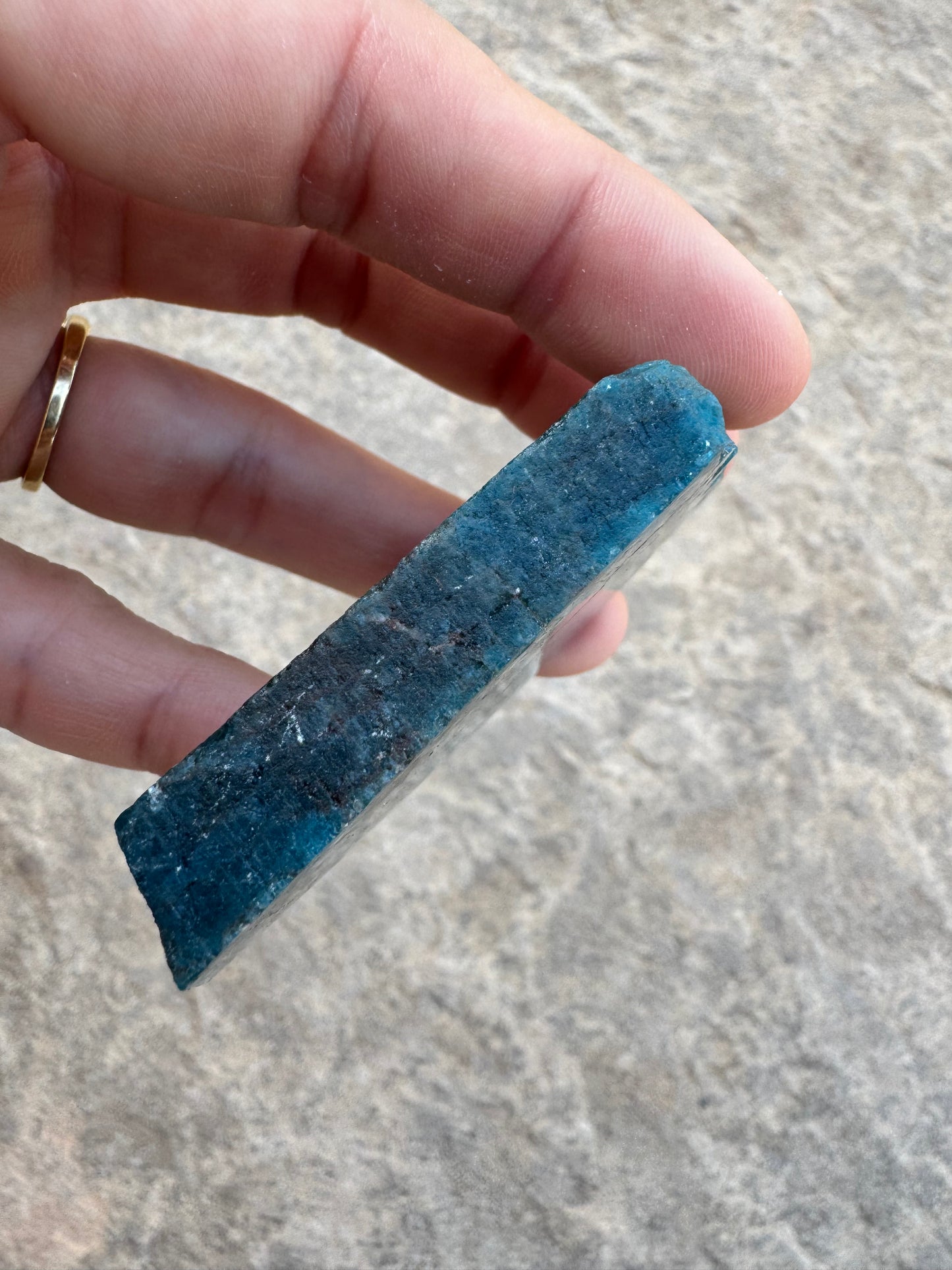 Polished Blue Apatite Slab 45g