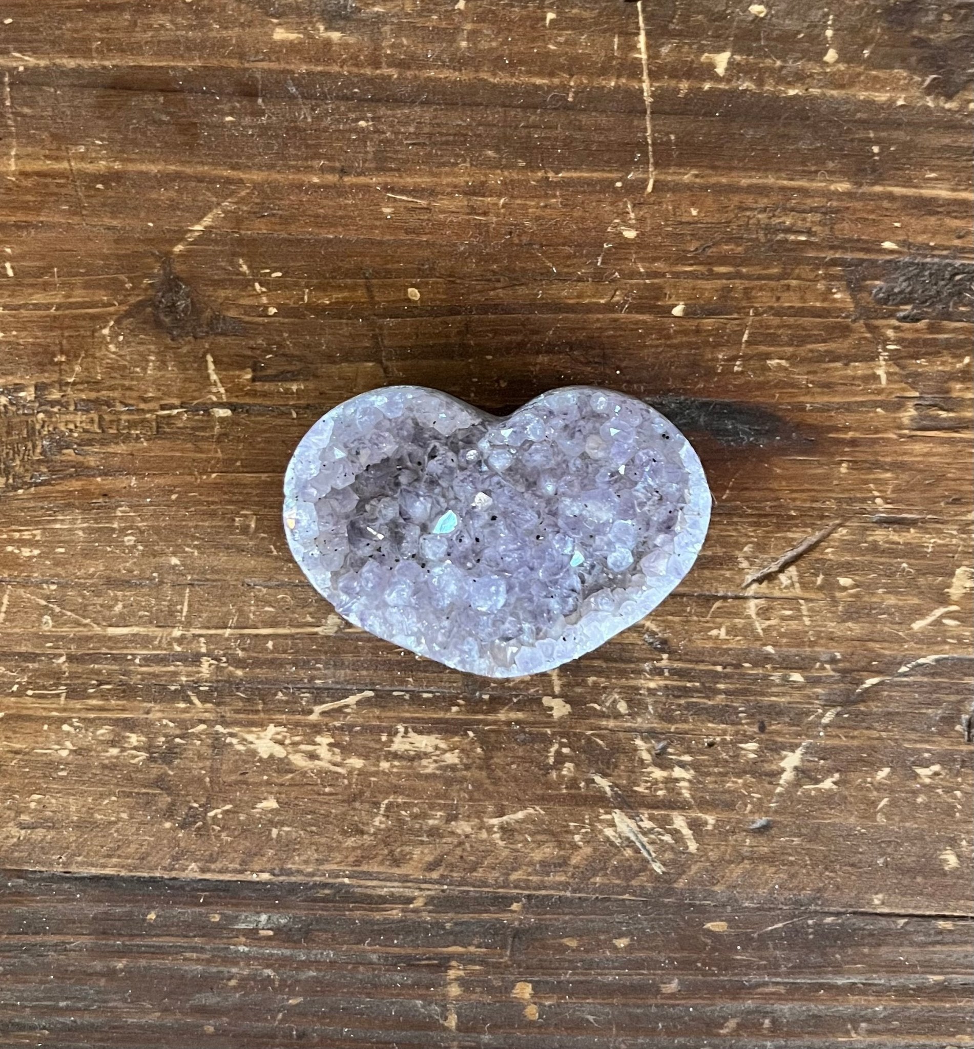 3.15 inch Amethyst Geode Heart - Purple Door Alchemy