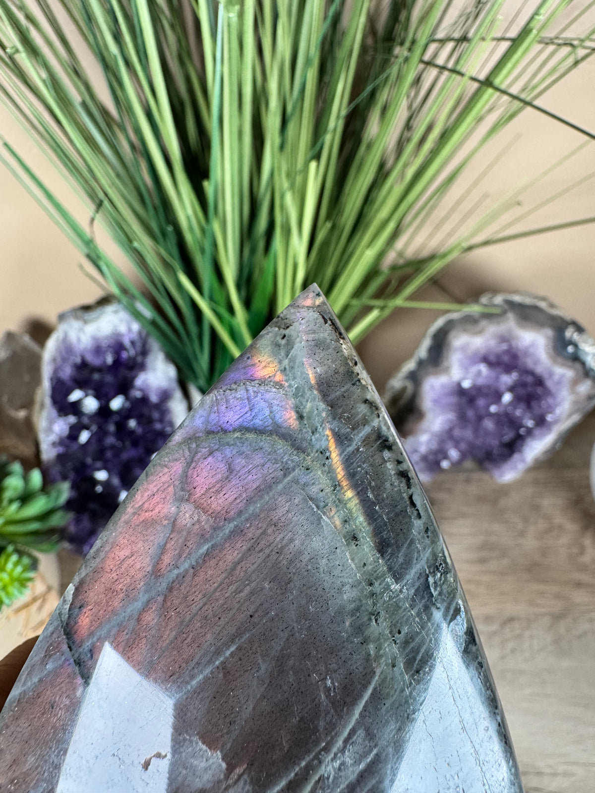 Polished Sunset Labradorite Flame 5.85in