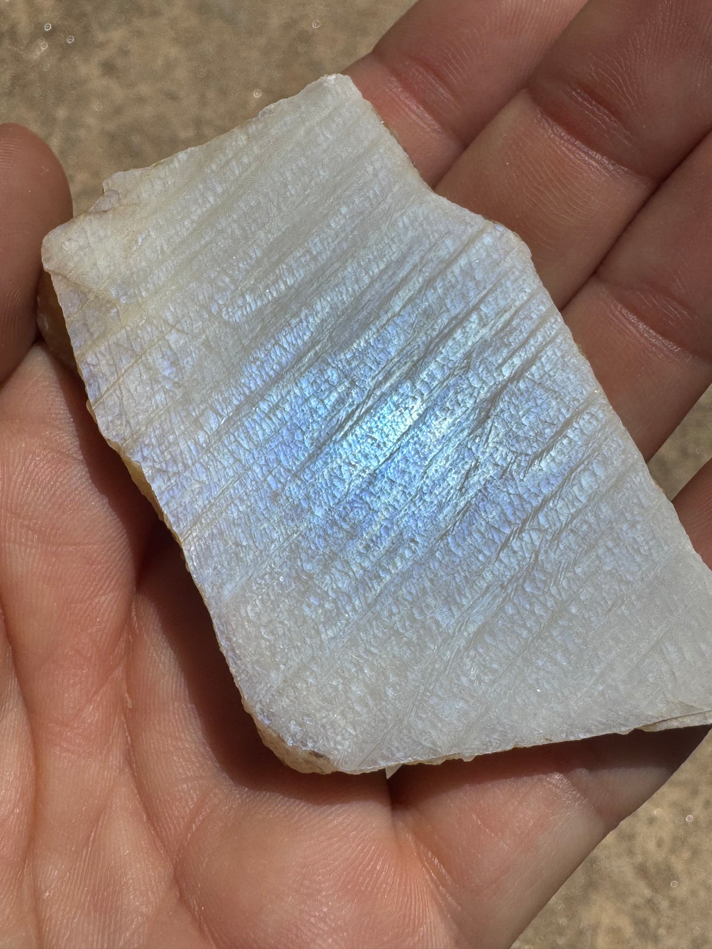 Blue Flash Moonstone Polished Slab 48g