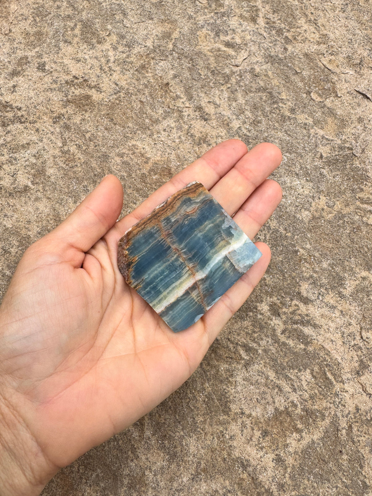 Blue Onyx Calcite Slab 38g