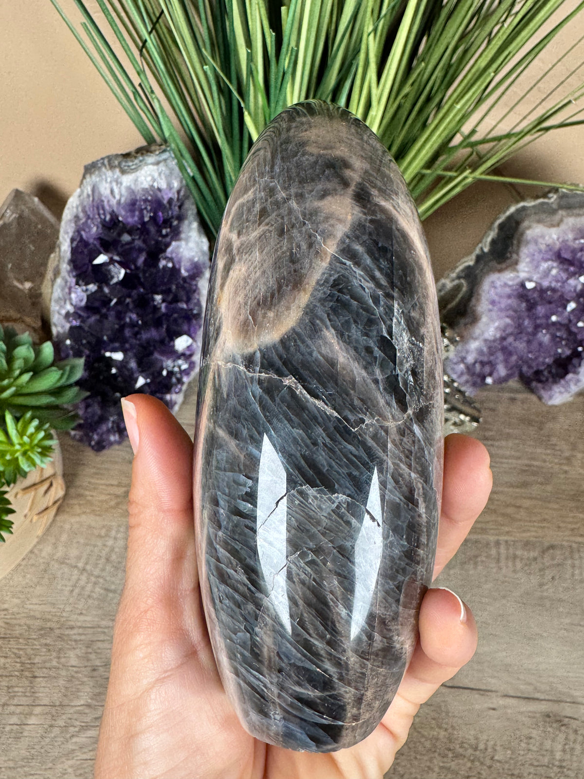 Black Moonstone Freeform 5.39in