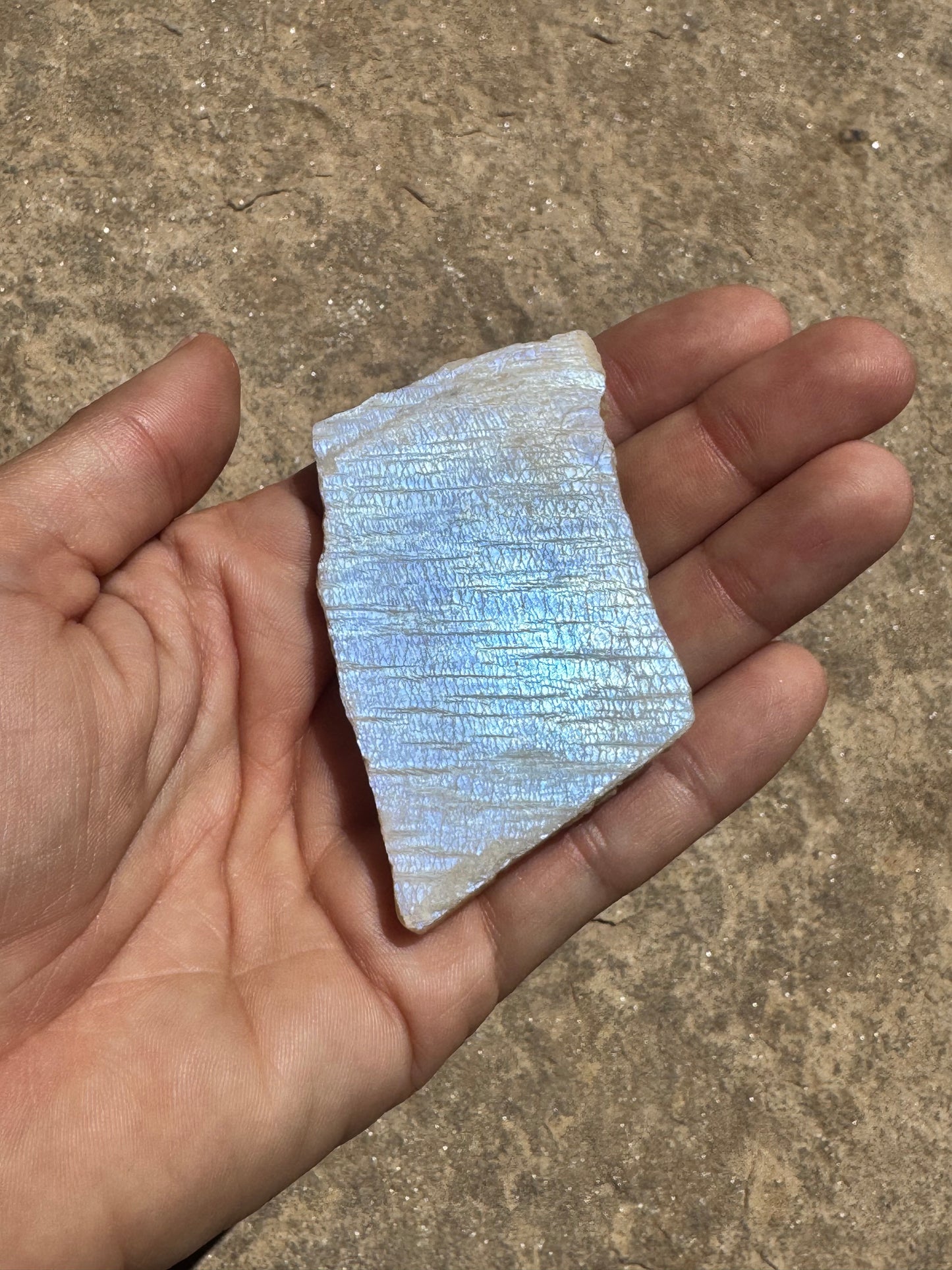 Blue Flash Moonstone Polished Slab 48g