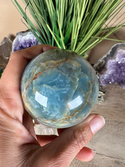 Blue Onyx Sphere 60mm/2.39in