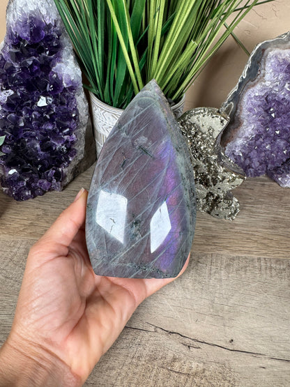 Polished Sunset Labradorite Flame 5.85in