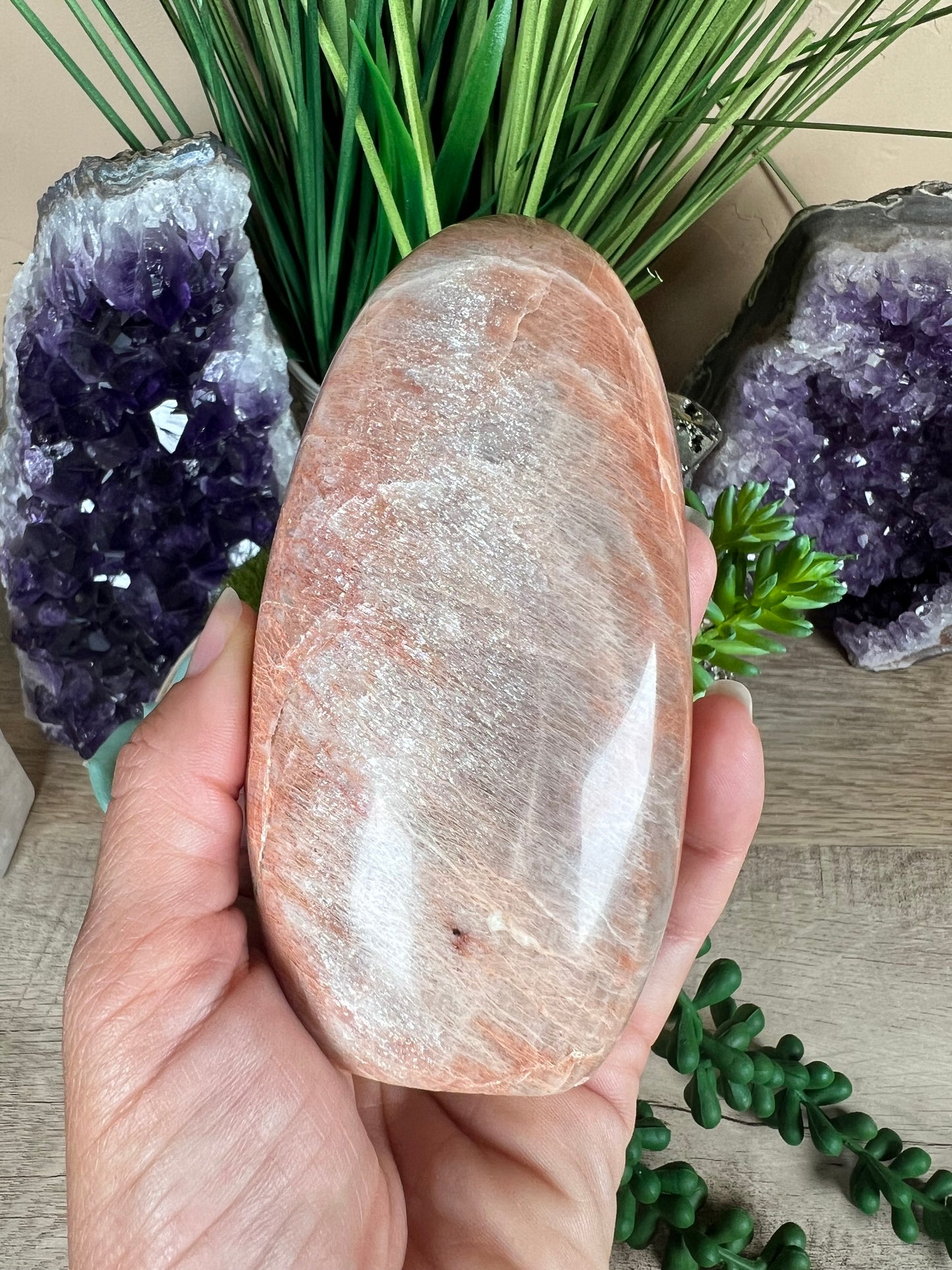 Peach Moonstone Freeform 4.7 Inch