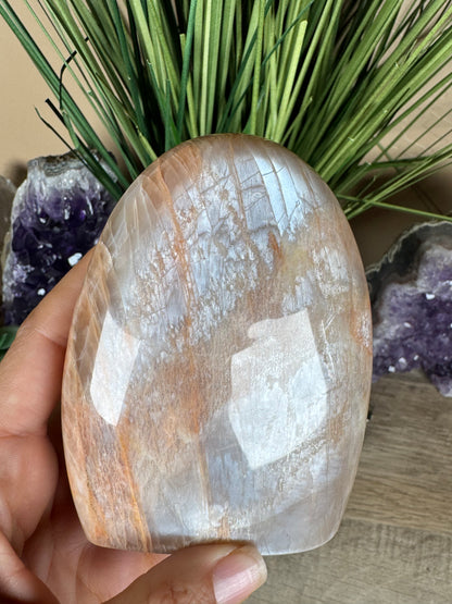 Peach Moonstone Freeform 4.15in