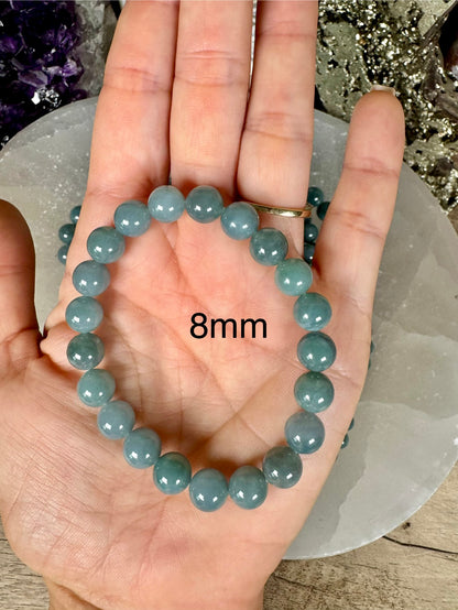 Guatemalan Jade Bracelet - Light Blue