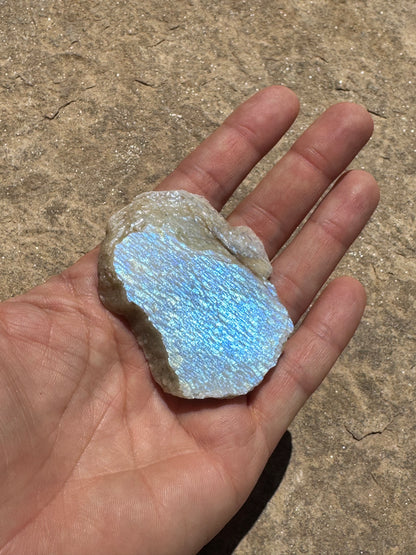Blue Flash Moonstone Polished Slab 37g