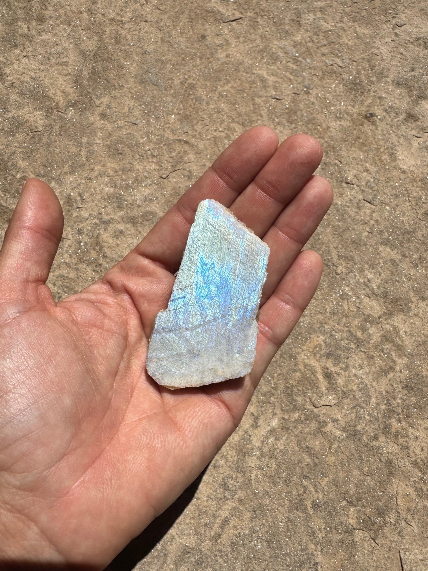 Blue Flash Moonstone Polished Slab 46g