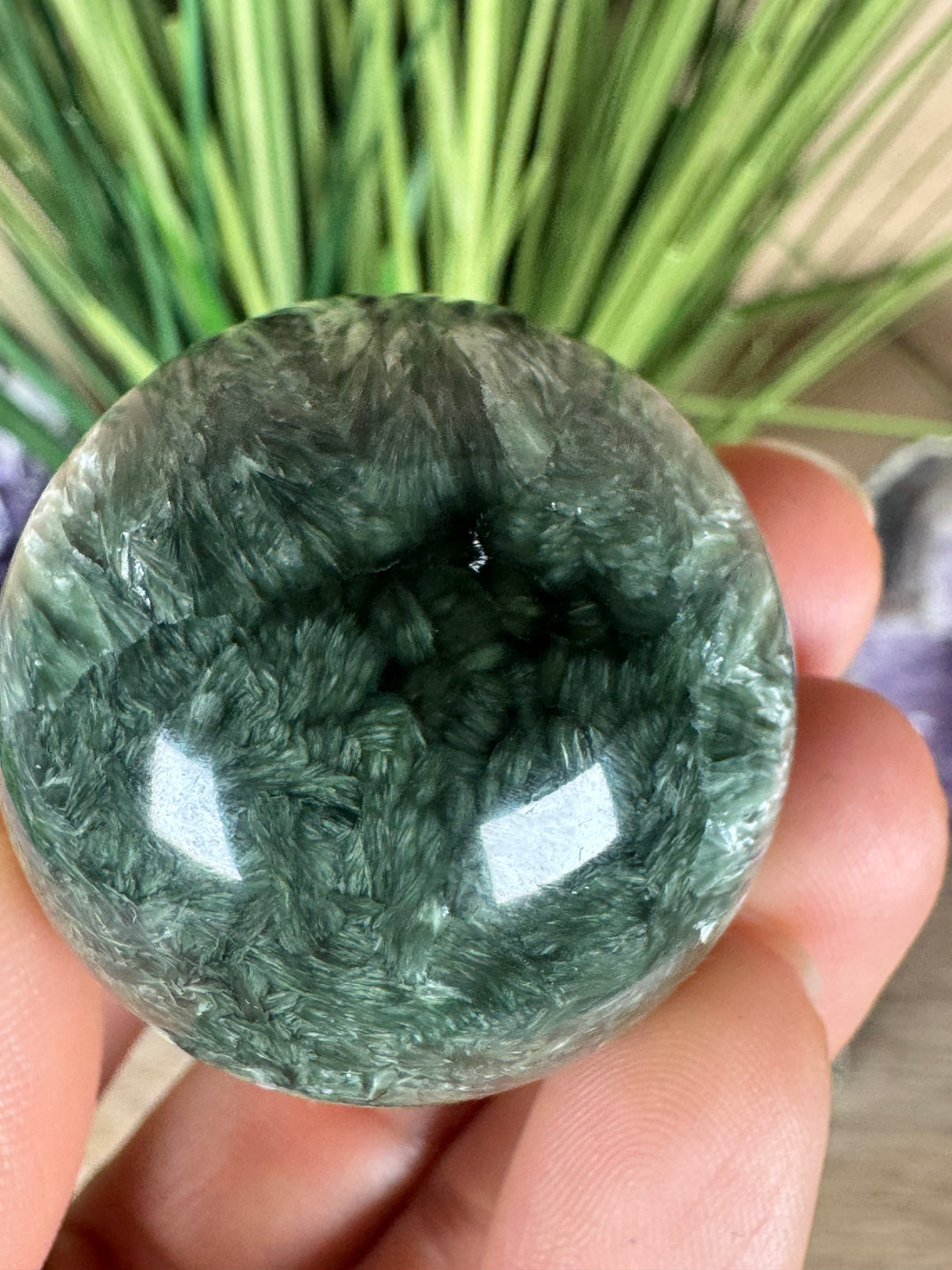 Seraphinite Sphere 36mm (1.41")