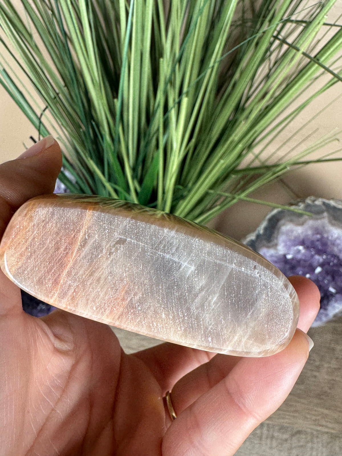 Peach Moonstone Freeform 4.15in
