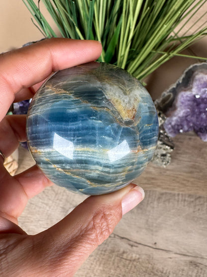 Blue Onyx Sphere 60mm/2.39in