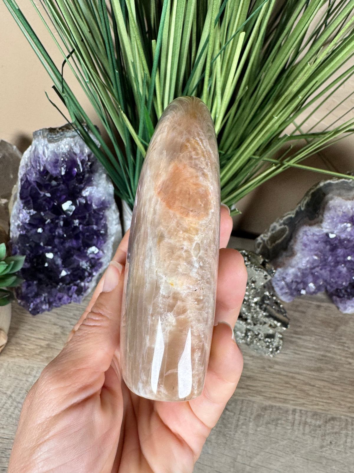 Peach Moonstone Freeform 4.15in