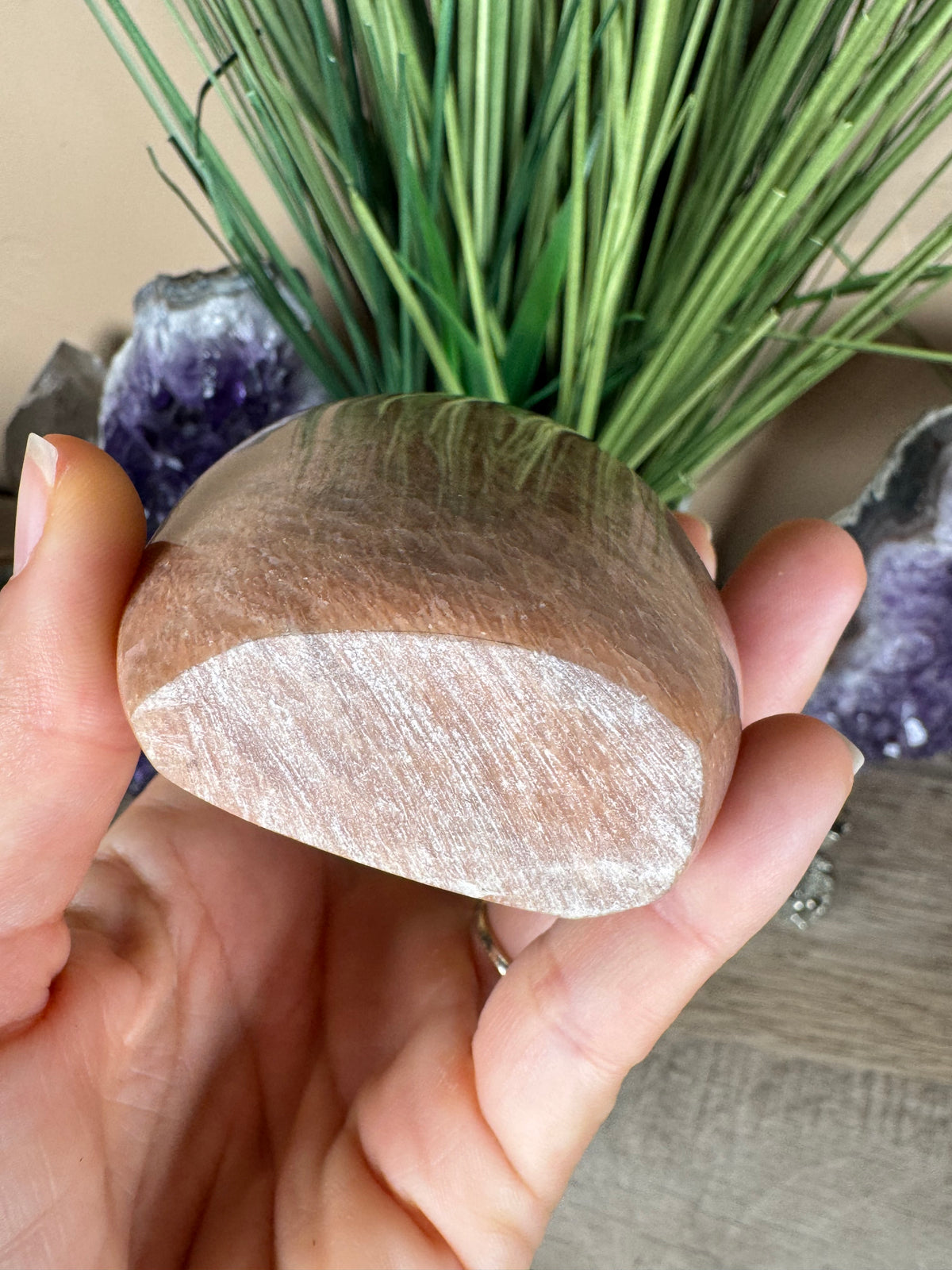Peach Moonstone Freeform 3.5in