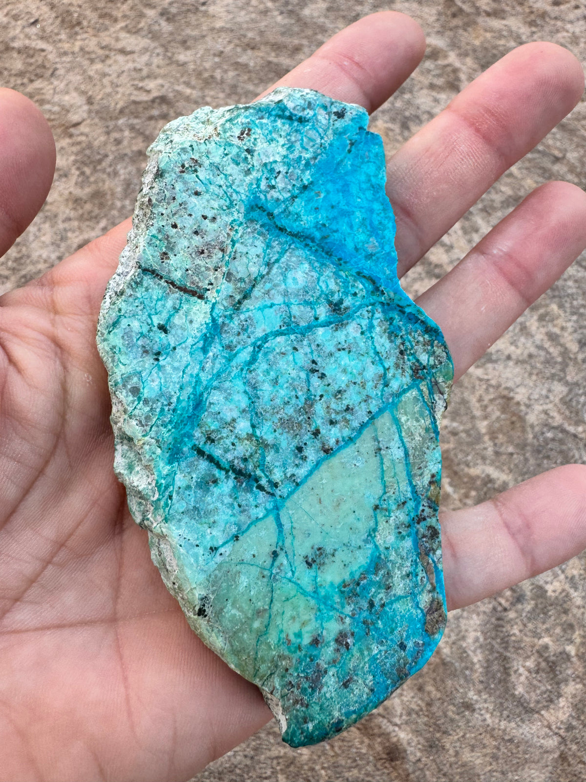 Blue River Chrysocolla Slab 68g