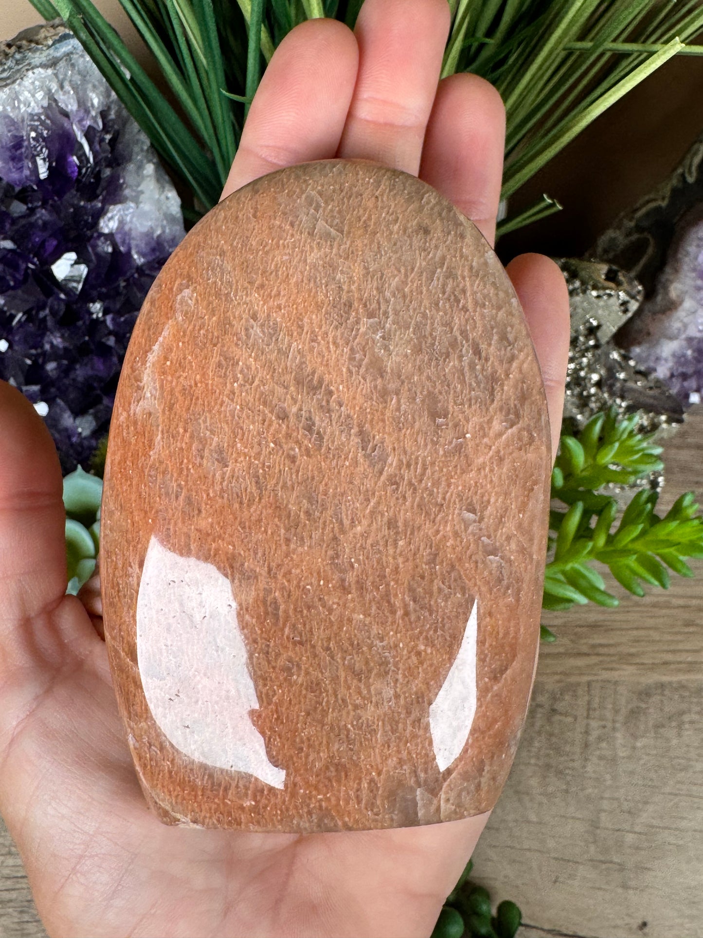 Peach Moonstone Freeform 3.8in
