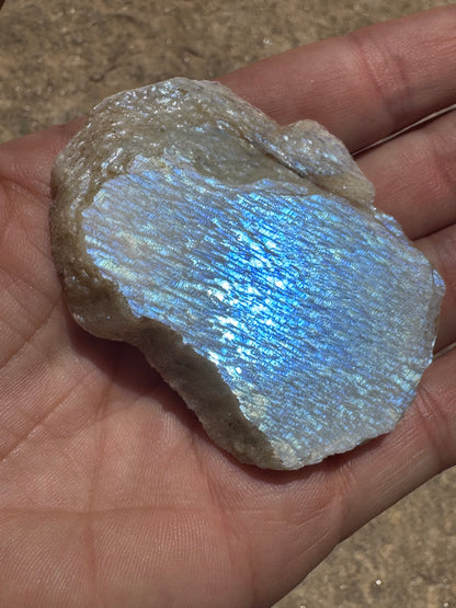 Blue Flash Moonstone Polished Slab 37g