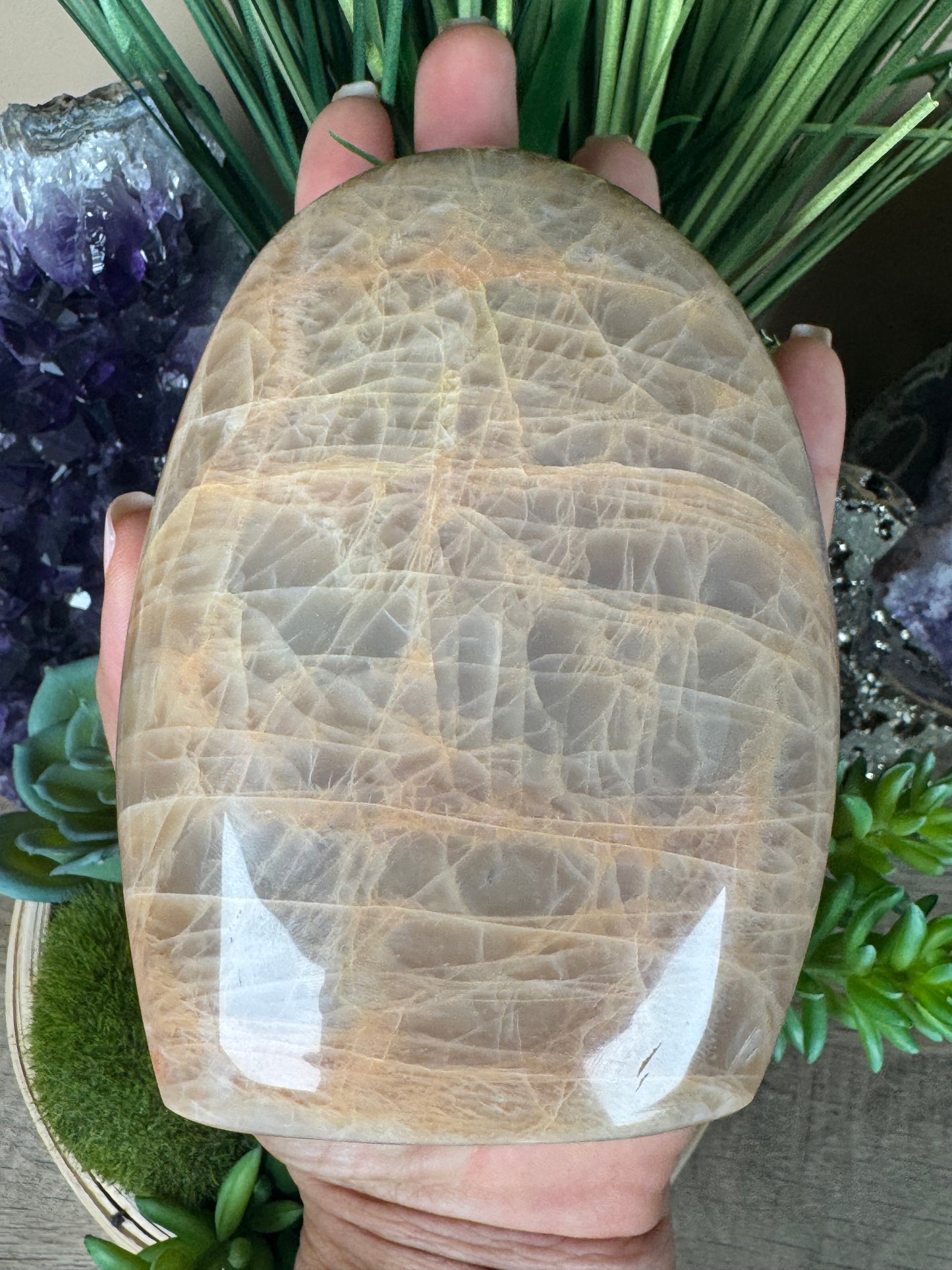 Peach Moonstone Freeform 4.8in