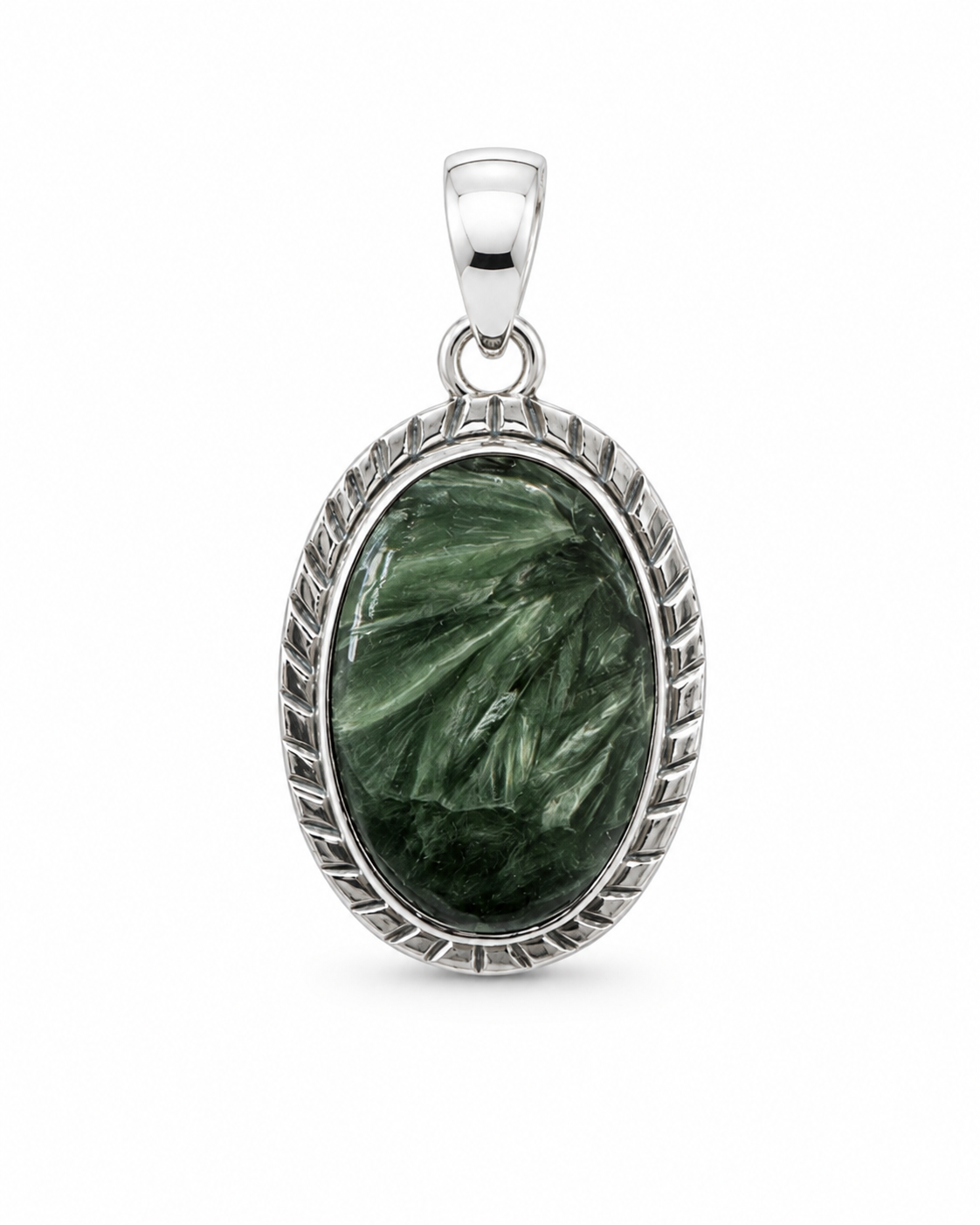 Oval Seraphinite Pendant