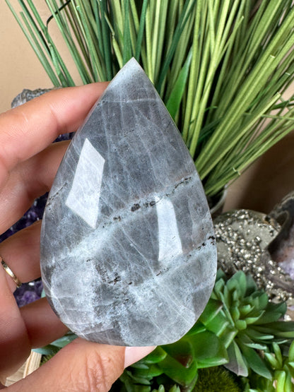 Polished Purple Labradorite Flame 3.4in