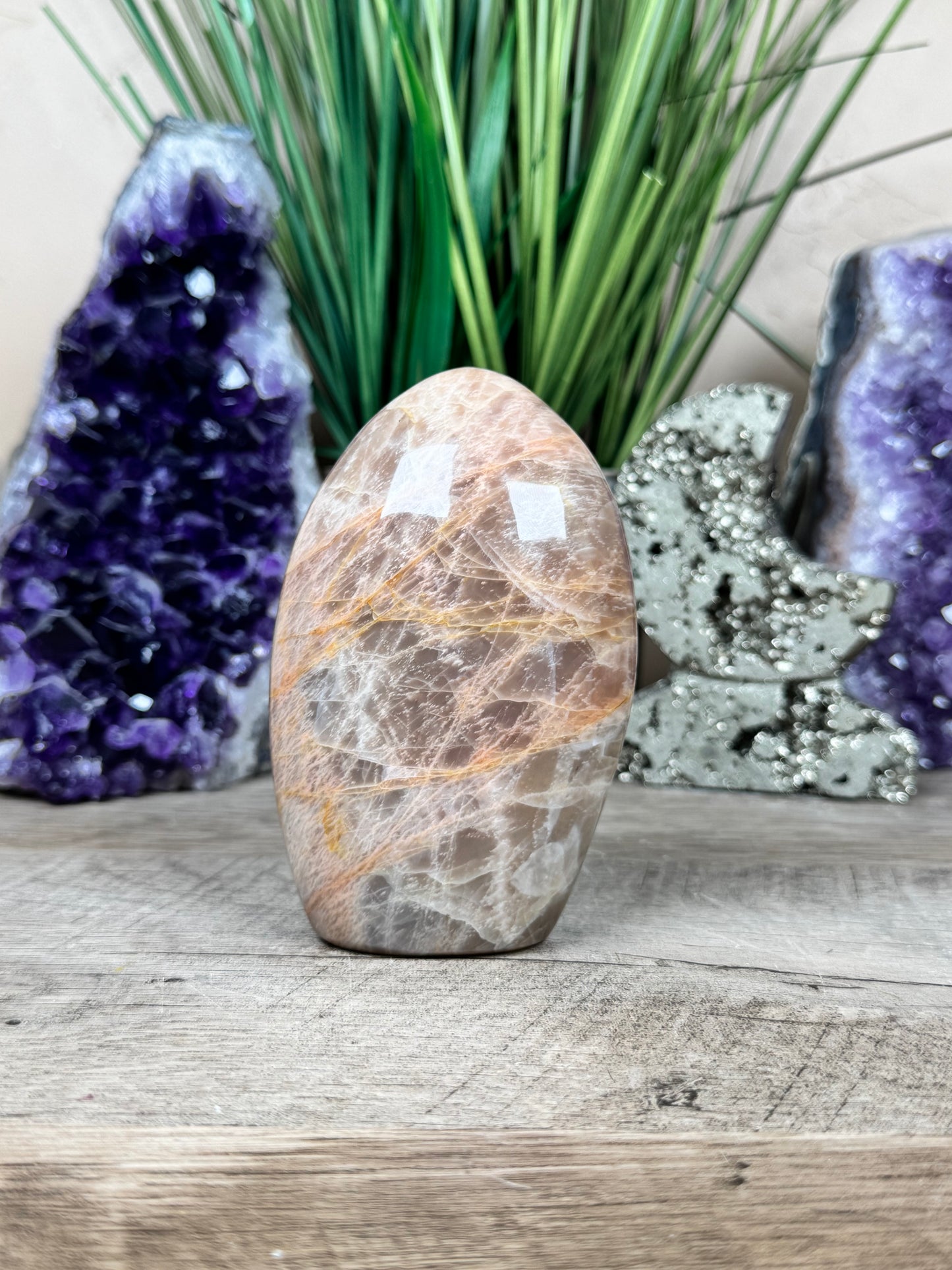Peach Moonstone Freeform 4.17in