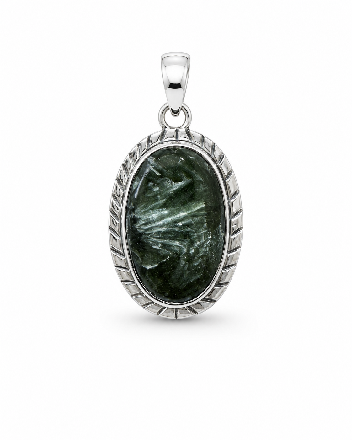 Oval Seraphinite Pendant