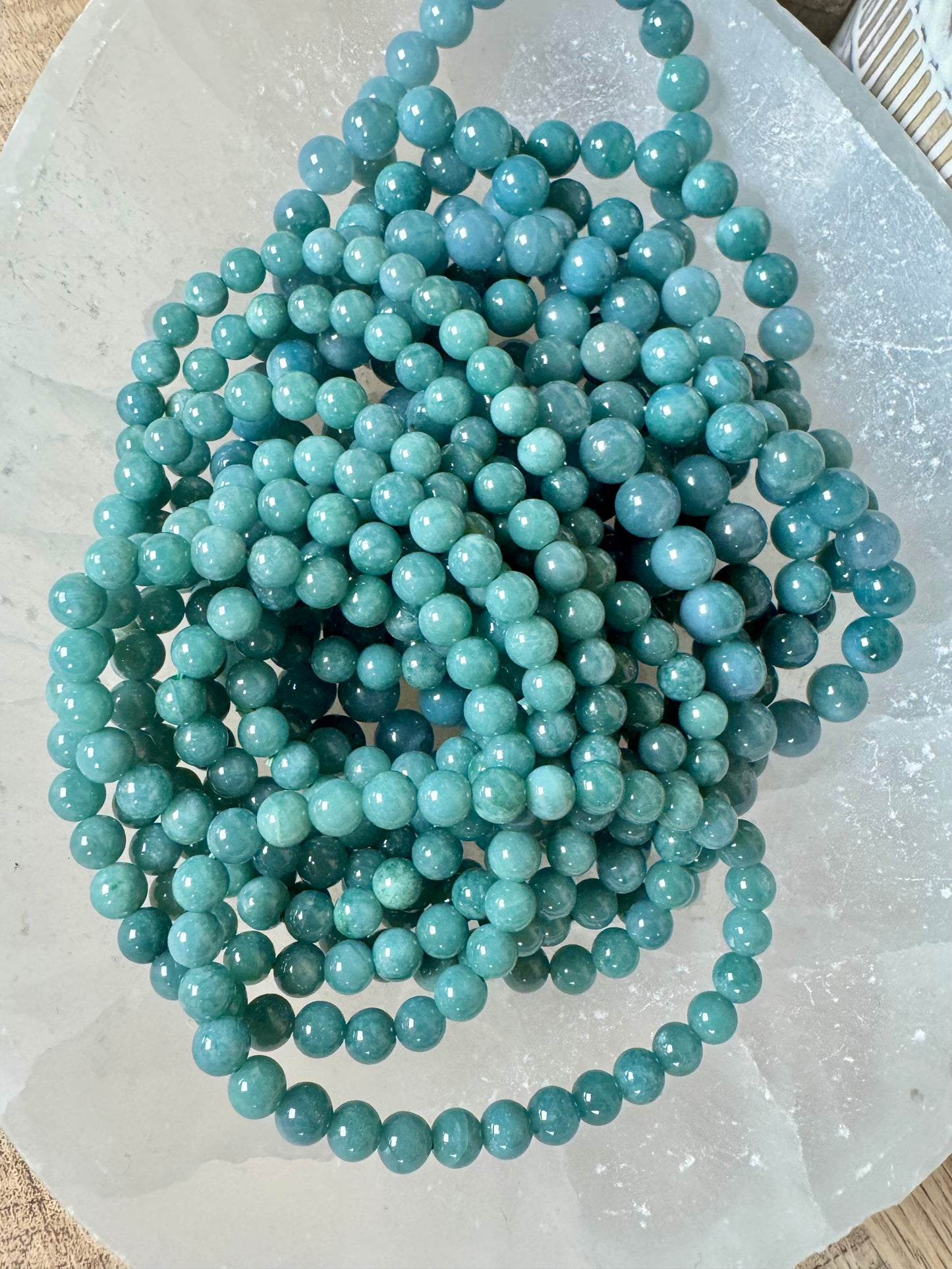 Guatemalan Jade Bracelet - Light Blue