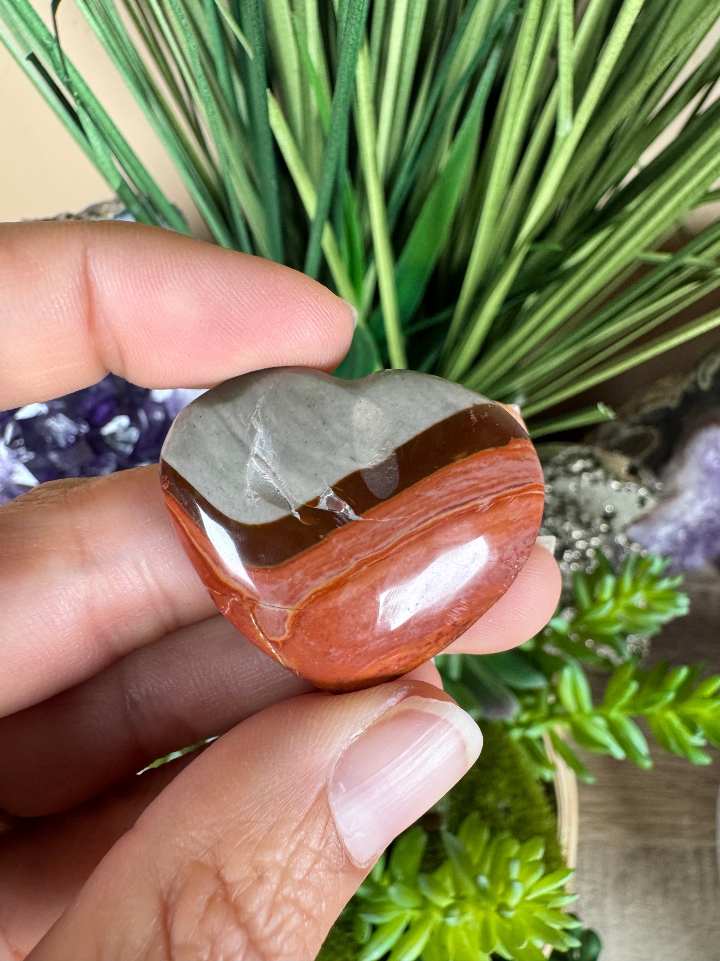 Polychrome Desert Jasper Heart