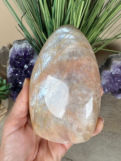 Peach Moonstone Freeform 4.72in