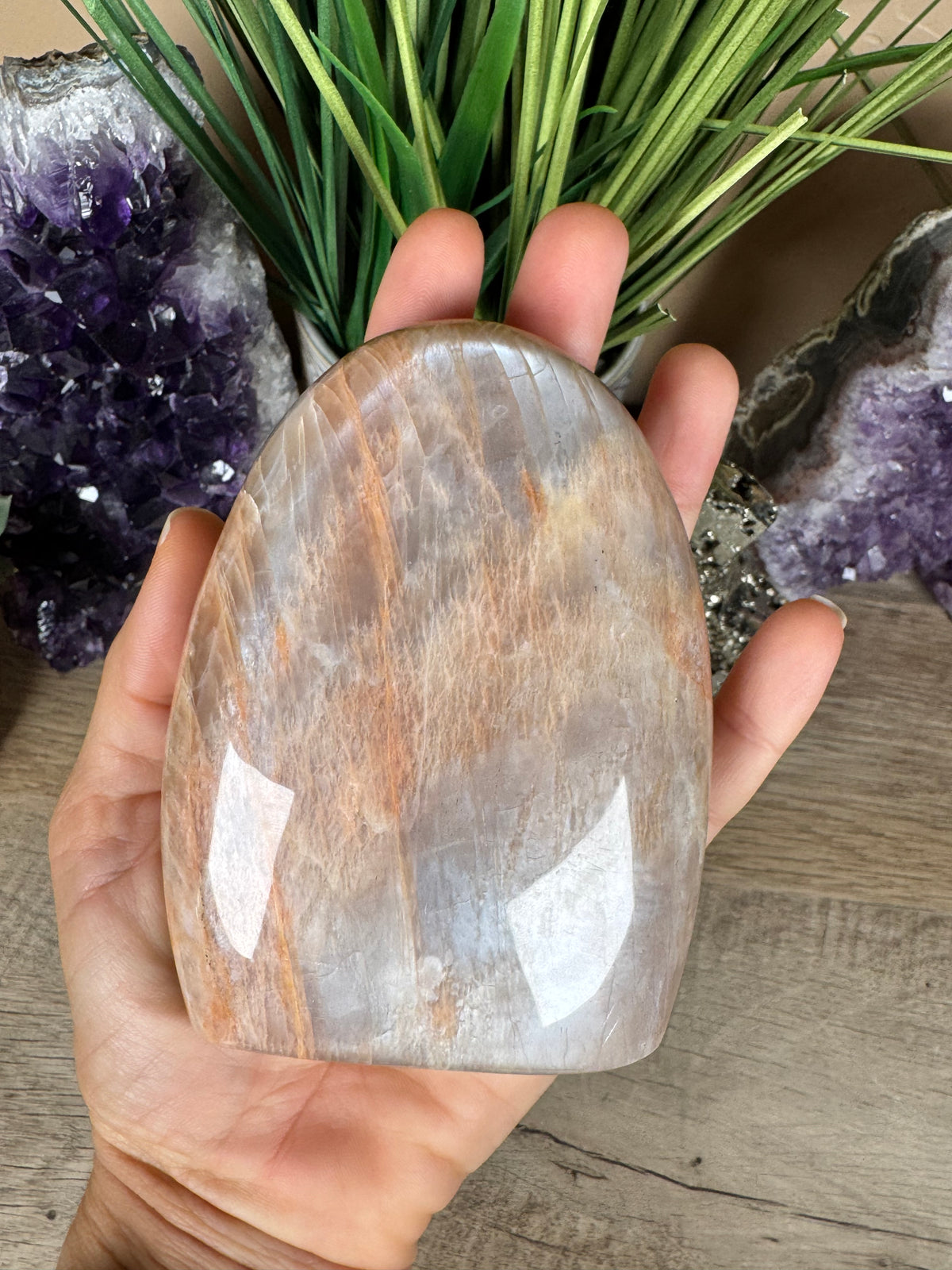 Peach Moonstone Freeform 4.15in