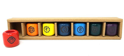 7 Chakra Chime Candle Holders - Purple Door Alchemy