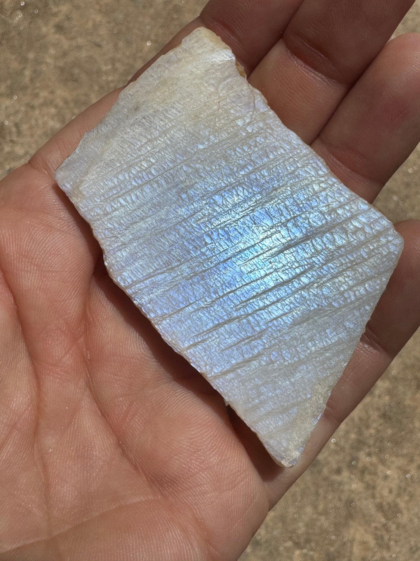 Blue Flash Moonstone Polished Slab 48g