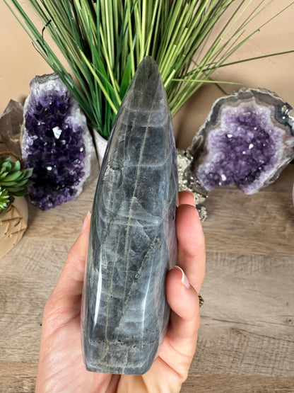 Polished Sunset Labradorite Flame 5.85in