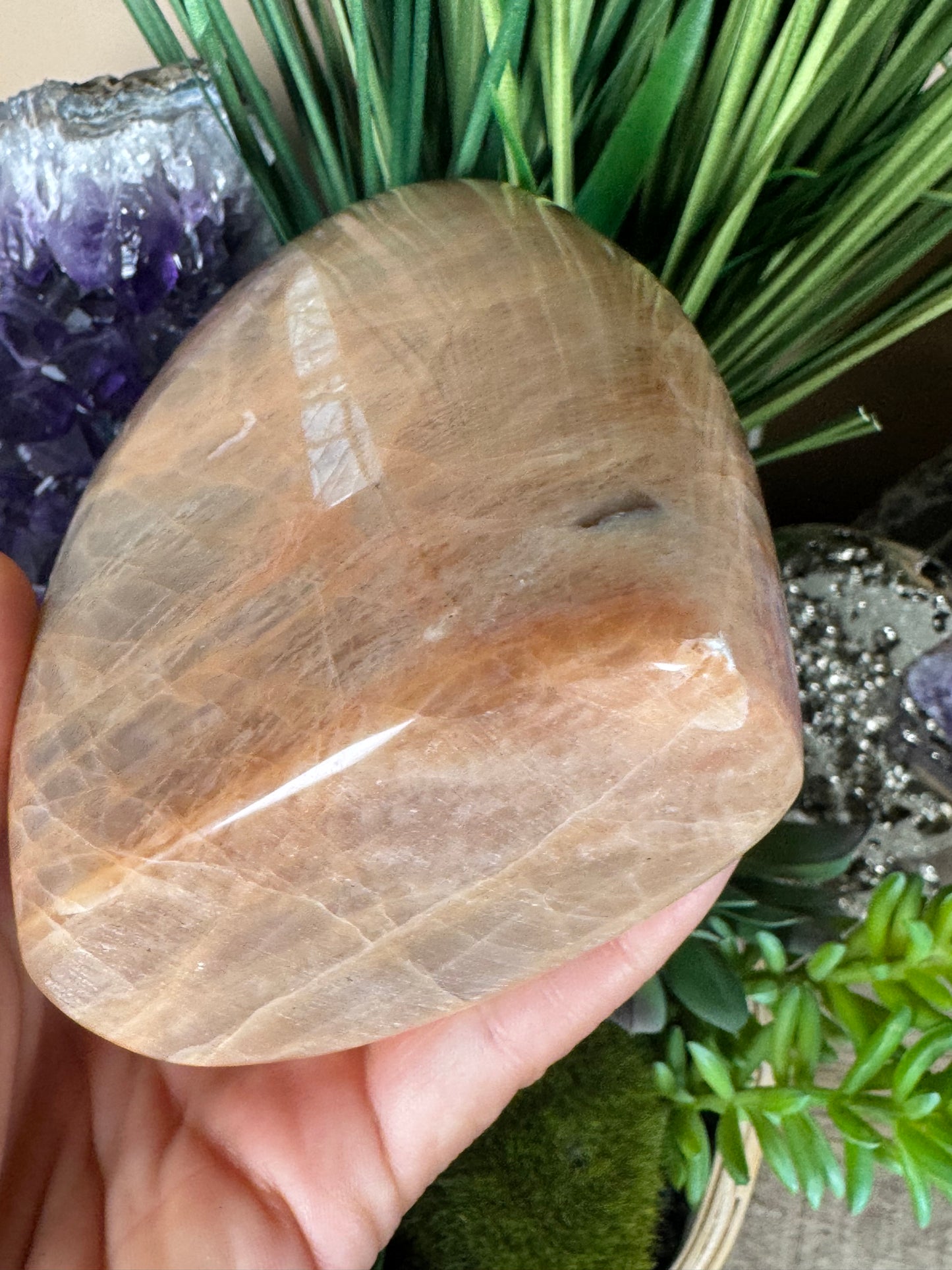 Peach Moonstone Freeform 4.8in