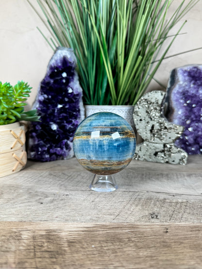 Blue Onyx Sphere 69mm/2.73in