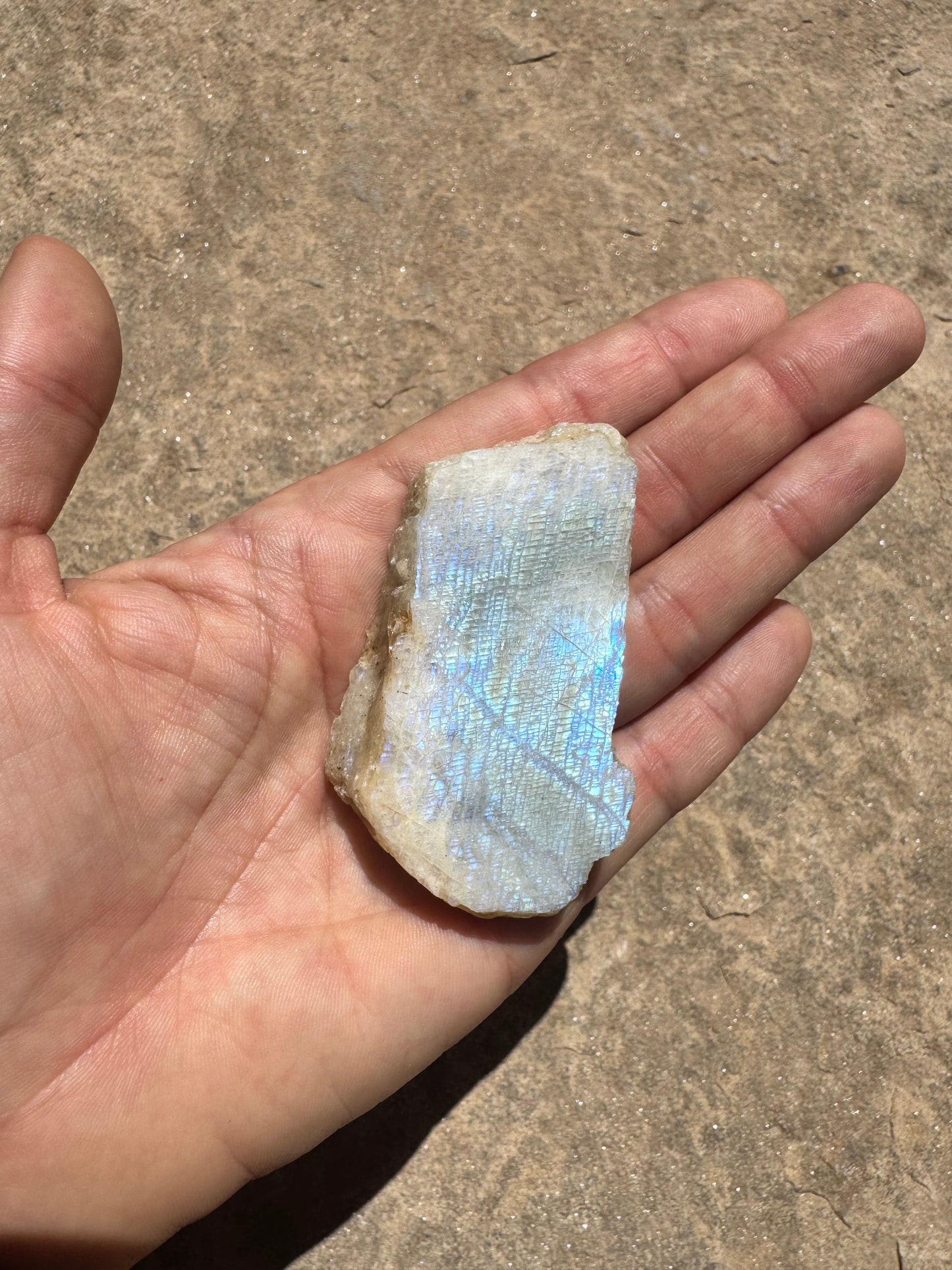 Blue Flash Moonstone Polished Slab 46g